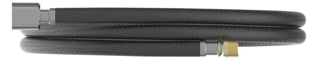 Bild Geschirrbrauseschlauch 150 cm, Schwarz, 1/2"" x M15AG - KIRCHHOFF-1