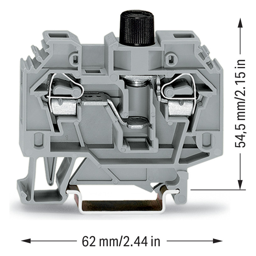 Sicherungs-Reihenklemme Serie 282 10A 0,2-6qmm G-Sich 5x20mm schraub
