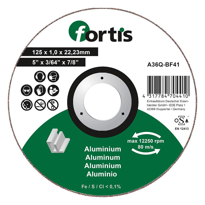 Bild Trennscheibe ALU-NE 125 x 1,0mm gerade F ORTIS - fortis-0