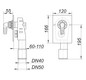 Dallmer Wandeinbau-Waschgeräte-Siphon HL HL 400, DN 40/50