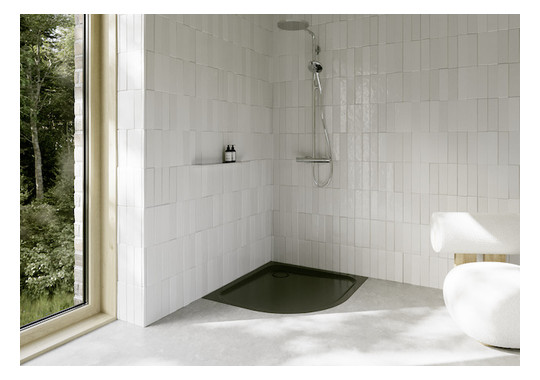 Duschwanne BetteCorner 5461 90x100x3,5cm, Glasur, slate