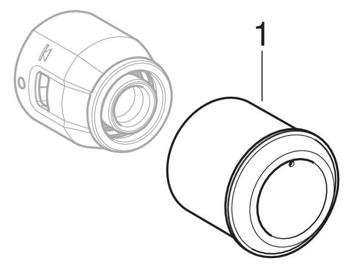 Geberit Übergangs-T-Stück PushFit Ø 20 x MF20 x 20 mm, Durchgang, mit MasterFix, PVDF
