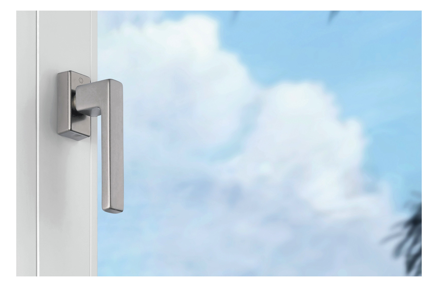 Bild Drehkipp-Fenstergriff, Austin 0769/UD9024, mit eckiger Rosette, Vierkant 7x 20-30, edelstahloptik matt - HOPPE-1