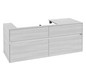 V&B Waschtischunterschrank Collaro 140x54,8x50cm, Waschtisch links, white wood