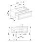 KEUCO Waschtischunterschrank Edition 11 105x35x53,5cm, 1 Frontauszug, rechts, Furnier Eiche Hell