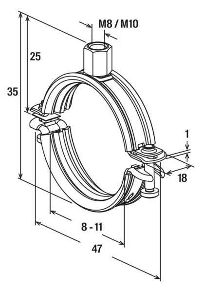 Bild Universalrohrschelle FRS-L 8-11 fischer-3