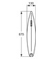 Ideal-Standard Urinaltrennwand Eurovit weiß, 67,5x13x32cm