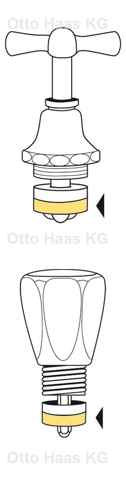 HAAS Qualitäts-Wasserhahnscheibe OHA W270 12 x 5 x 4 mm, mit Loch, EPDM, schwarz