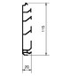 Sockelleistenkanal UT H115mm Kst 2trennw sw