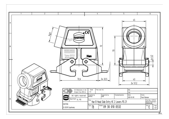 HART HARTING TUELLENGEHAEUSE 09300100532 