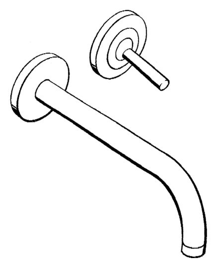 hansgrohe Fertigmontageset Axor Uno UP-Waschtisch-Einhebelmischer, Pin-Griff, Rosetten, Ausladung 225 mm, chrom