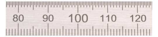 HP-Biegsamer Stahlmaßstab 1/2mm/mm - 200x13x0,5mm