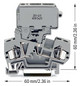Sicherungs-Reihenklemme Serie 281 10A 0,08-4qmm G-Sich 5x20mm schwenkb