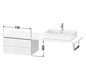 Duravit Unterschrank L-Cube 72 x 54,7 cm, eiche natur, für Konsole, 2 Schubkästen