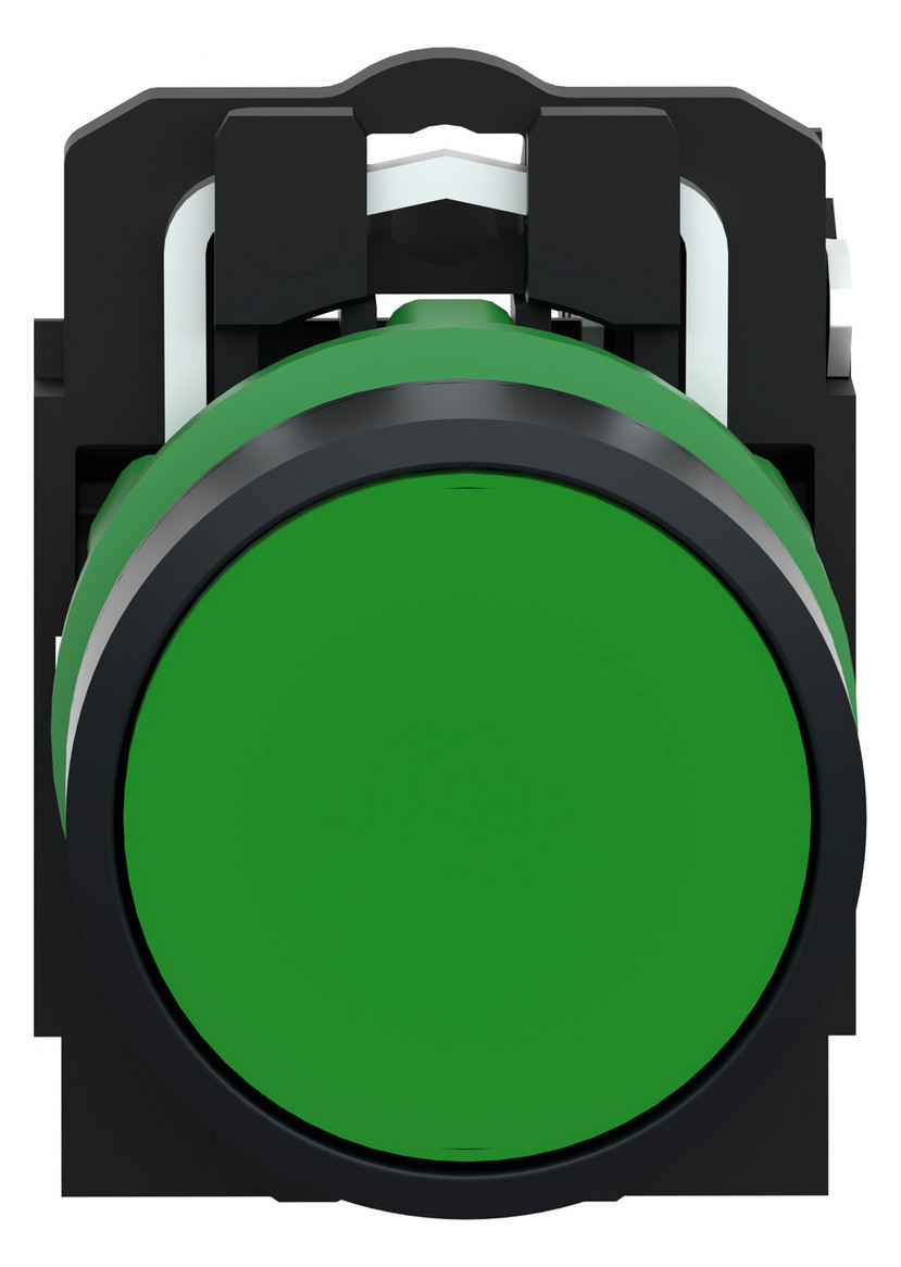 Drucktaster 1f gn rnd Ø22,5mm IP66 fl Tastend