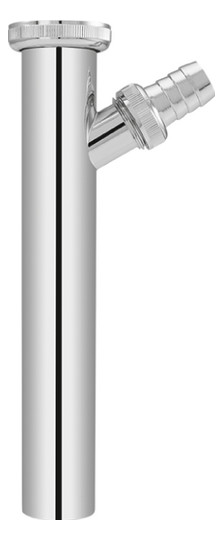 ASW Verstellrohr 32 x 200 mm, Edelstahl verchromt, mit Einlauf 45Grad, mit Schlauchverschraubung 3/4"