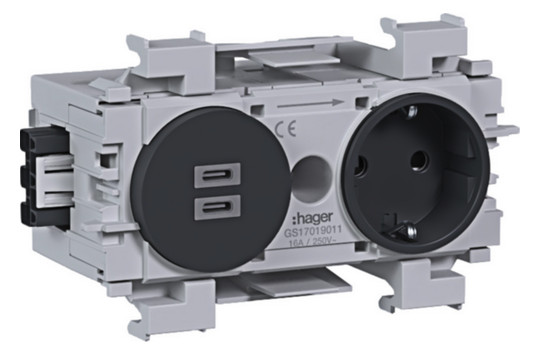 Hager Steckdose 1f            GS17019011 