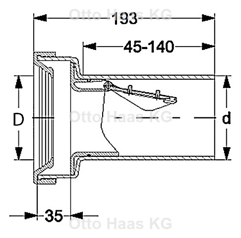 HAAS Fremdeinspülstop OHA DN 90, Rattenstop mit Edelstahlauflage, schwarz