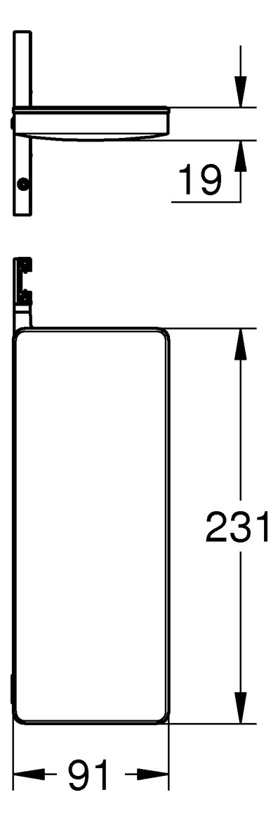 GROHE Ablage Rainshower Aqua 101677 für RSH Aqua Pure DS cool sunrise