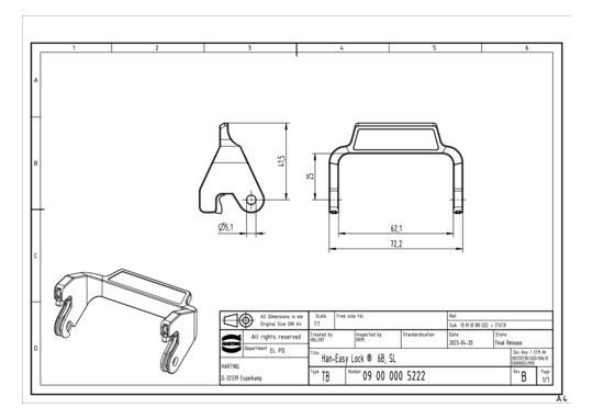 HART Kunststoffbügel Han 6B, 09000005222 