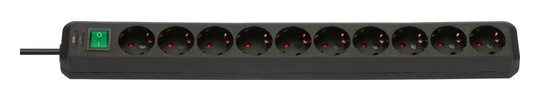 BRENNENSTUHL-Steckdosenleiste ECO-Line, schwarz -...