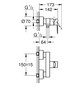 GROHE Brause-Einhebelmischer Lineare 1/2", Wandmontage, chrom