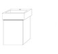 SA Waschtischunterbau Tür links 3way (SP429) 520x400x332 Soft-Green