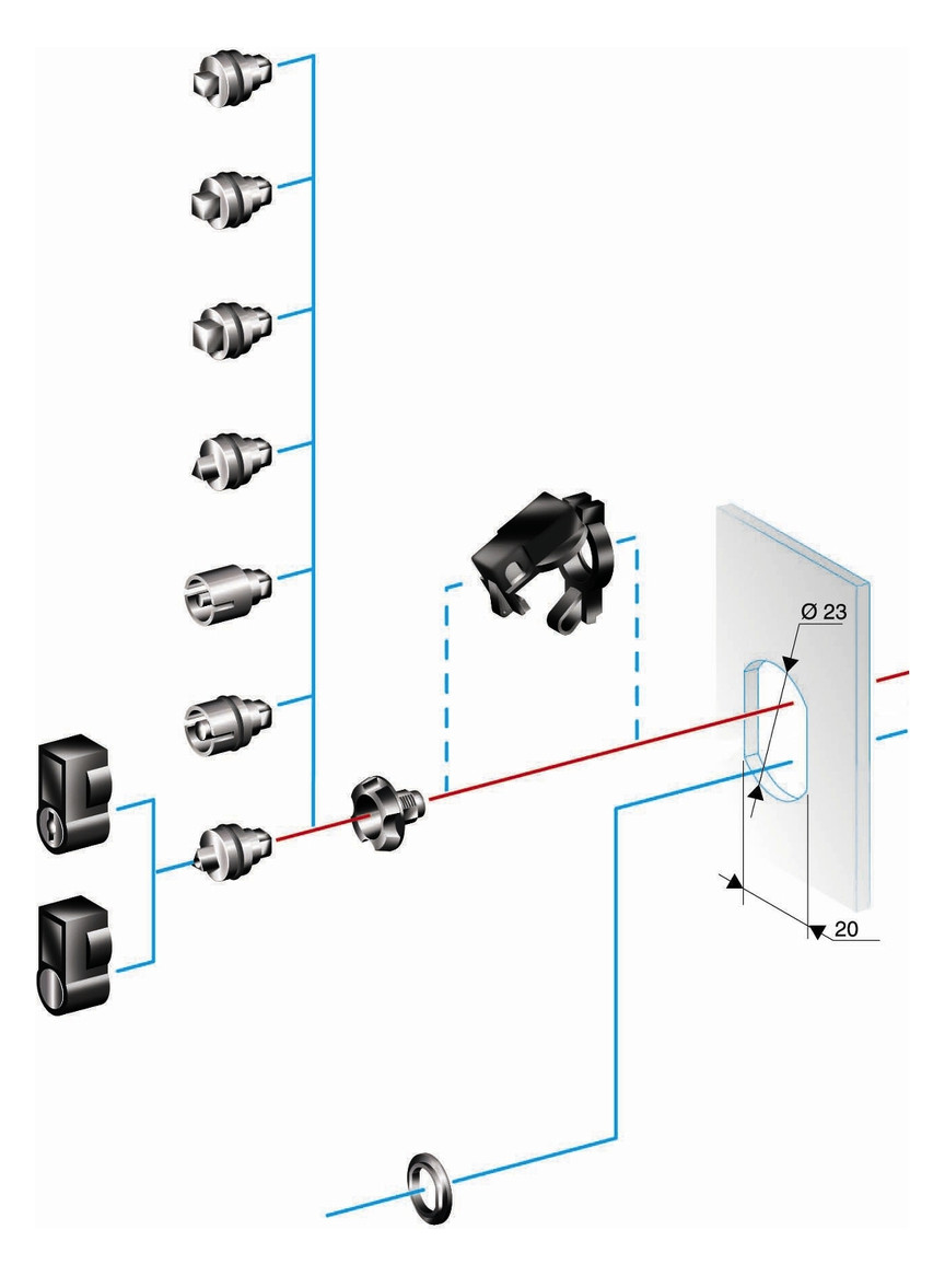 Verschlusseinsatz vierkant