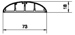 Aufbodenkanal Kst stgr 75x18x2000mm RAL7030 hfr