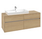 V&B Waschtischunterschrank Collaro 140x54,8x50cm, Waschtisch links, nordic oak