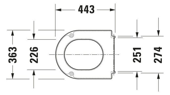 Duravit WC-Sitz Happy D. weiß, Scharniere Edelstahl