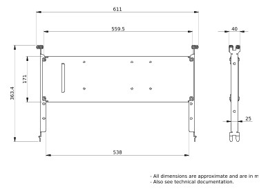 Montageplatte Verteiler ST pulverbesch 30x650mm