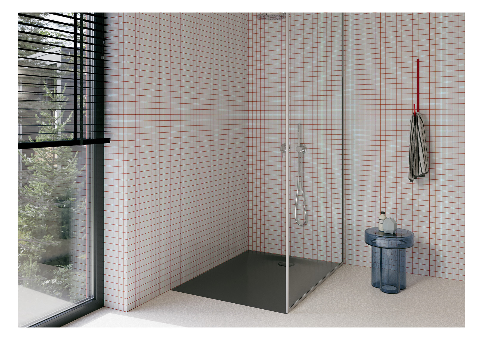 BE Duschwannen Rechteck Ultra Space Slate AE 1200x1200x25/30mm
