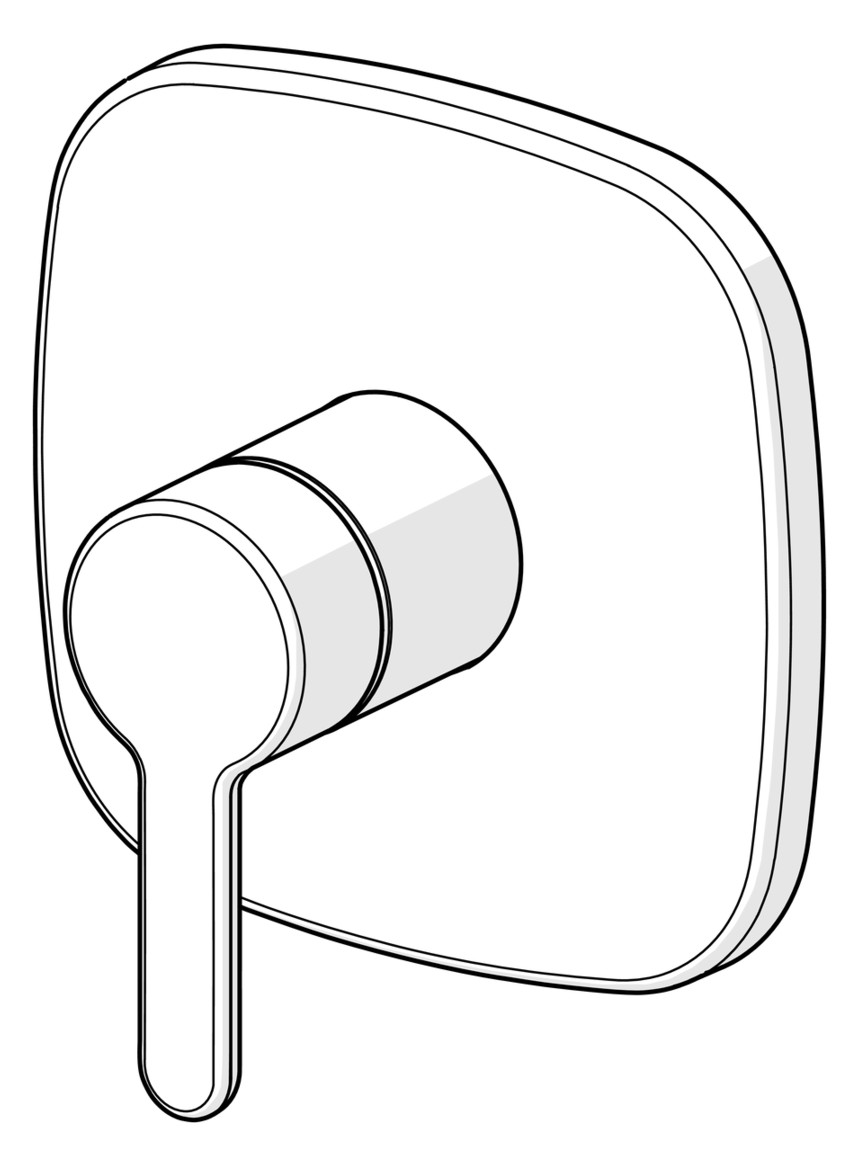 HANSA Fertigmontageset HANSADESIGNO Style UP-Brause-Einhebelmischer, mit Funktionseinheit, chrom