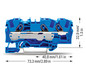 Reihenklemme 0,5-10qmm Serie 2006 1Etage 3kl bl 41A Hutschiene TH35