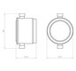 Leuchteneinbaugehäuse HaloX Ø100mm 105mm 160mm Kst Geeignet für HV-Leuchten