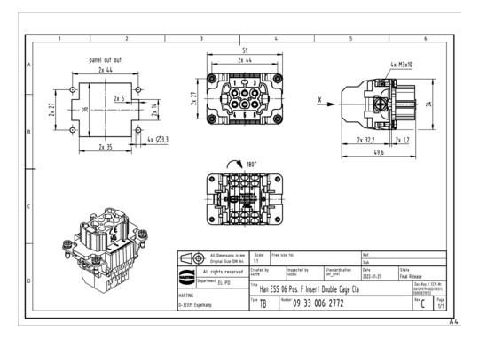 HART Kontakteinsatz Buchse   09330062772 