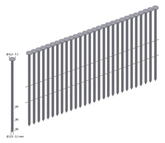 PREBENA-Coilnägel - CNW25/65BK (7200 Stück)