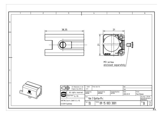 HART Han 3 Quintax-M-c       09150033001 