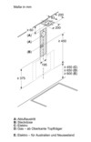 Wandesse 590mm sw A 60dB 430cbm/h Ø150mm LED 3st Uml T325mm