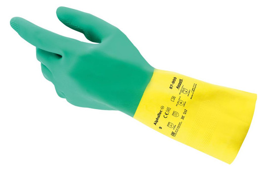 Ansell-Chemikalienhandschuh Bi-Color 87-900 - Gr.7,5-8
