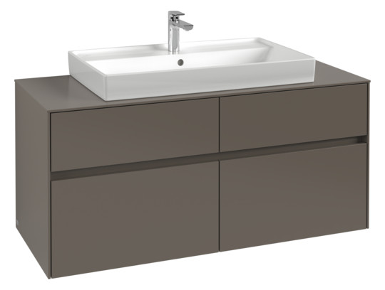 V&B Waschtischunterschrank Collaro 120x54,8x50cm, Waschtisch mittig, nordic oak