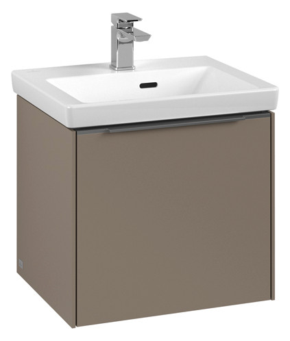 V&B Waschtisch-Unterschrank Subway 3.0 47,3x42,9x40,8cm, ohne LED/Griff Aluminium glänzend, taupe