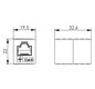 Modular-Kupplung 6 2x RJ45 Buchse/Buchse Schirm ger