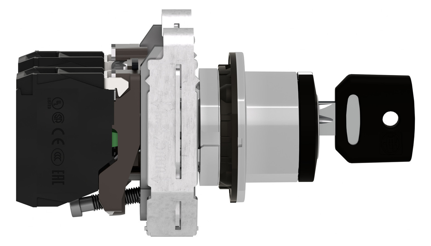Wahlschalter 3stuf Schlüssel Ø30,5mm 2S IP66