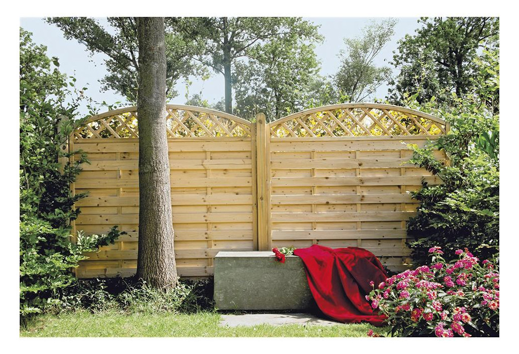 Bild Maxi-Bogen Ranki 180x150/130cm kdi grün Rahmen 45/45mm, Lamellen geriffelt & ges - n.a.-1