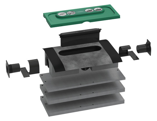 hansgrohe uBox universal Ablaufgehäuse DN 50, für Standardinstallation