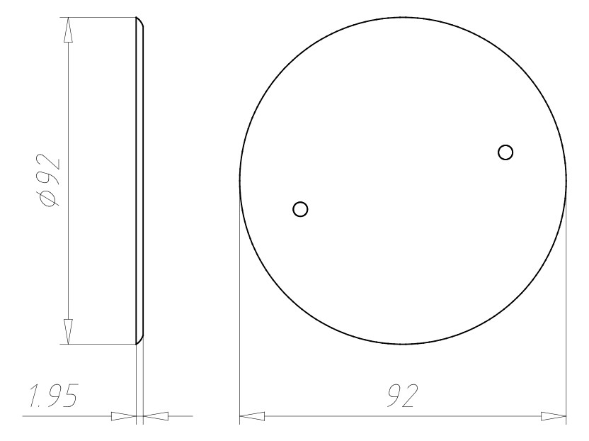 Deckel Dose UP Kst hfr Ø92mm rnd