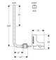 Geberit Metallrohr-Anschlussbogen FlowFit Ø 16/15 mm x G 3/4, 1000 mm, 90Grad