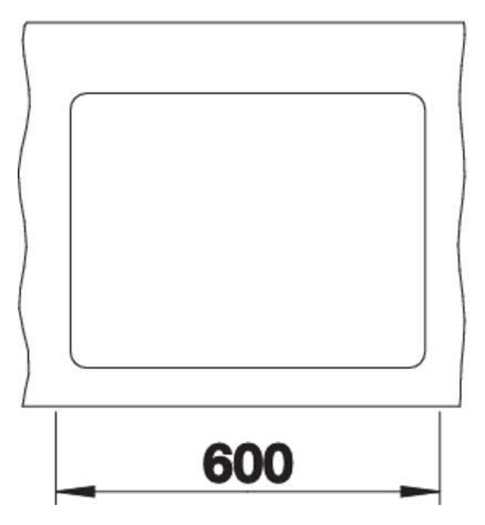 Blanco Becken SUBLINE 340/160-F SILGRANIT 55,2 x 42,7 cm, felsgrau, links, ohne Ablauffernbedienung